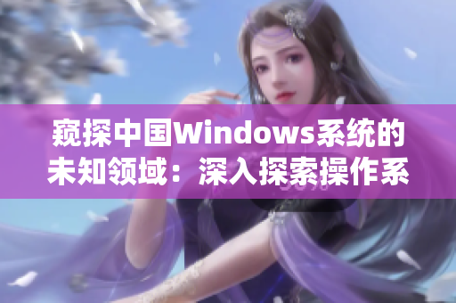 窺探中國Windows系統(tǒng)的未知領域：深入探索操作系統(tǒng)在野外的應用與挑戰(zhàn)