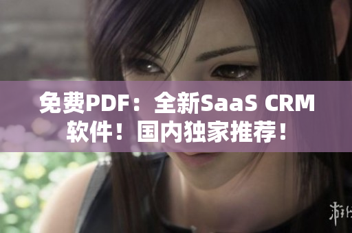 免費PDF：全新SaaS CRM軟件！國內(nèi)獨家推薦！