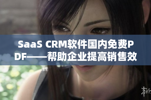 SaaS CRM軟件國內(nèi)免費PDF——幫助企業(yè)提高銷售效率的必備工具